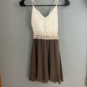 Green and White Sundress